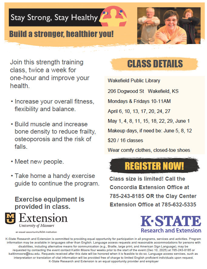 K-State Research Stay Strong, Stay Healthy