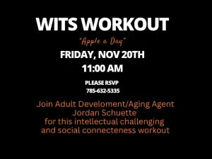 WITS Workout, Nov 20th, 11 am